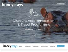 Tablet Screenshot of honeystays.co.za